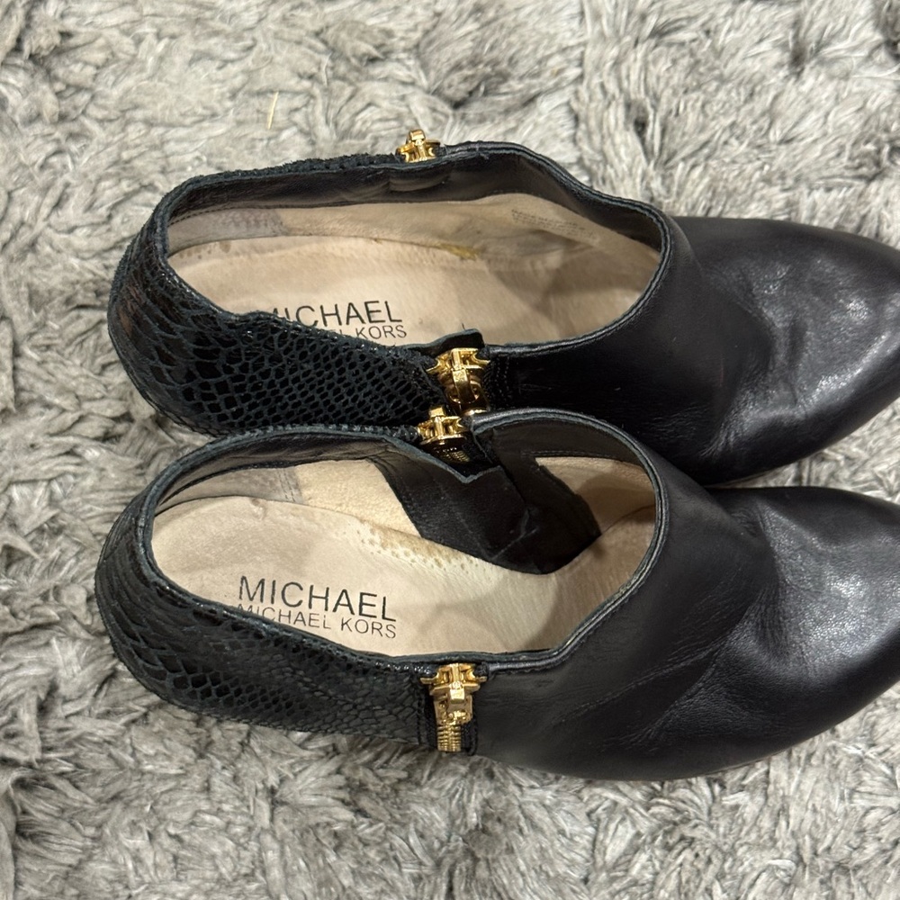 MICHAEL KORS York Python-embossed Black Ankle Boot - image 4